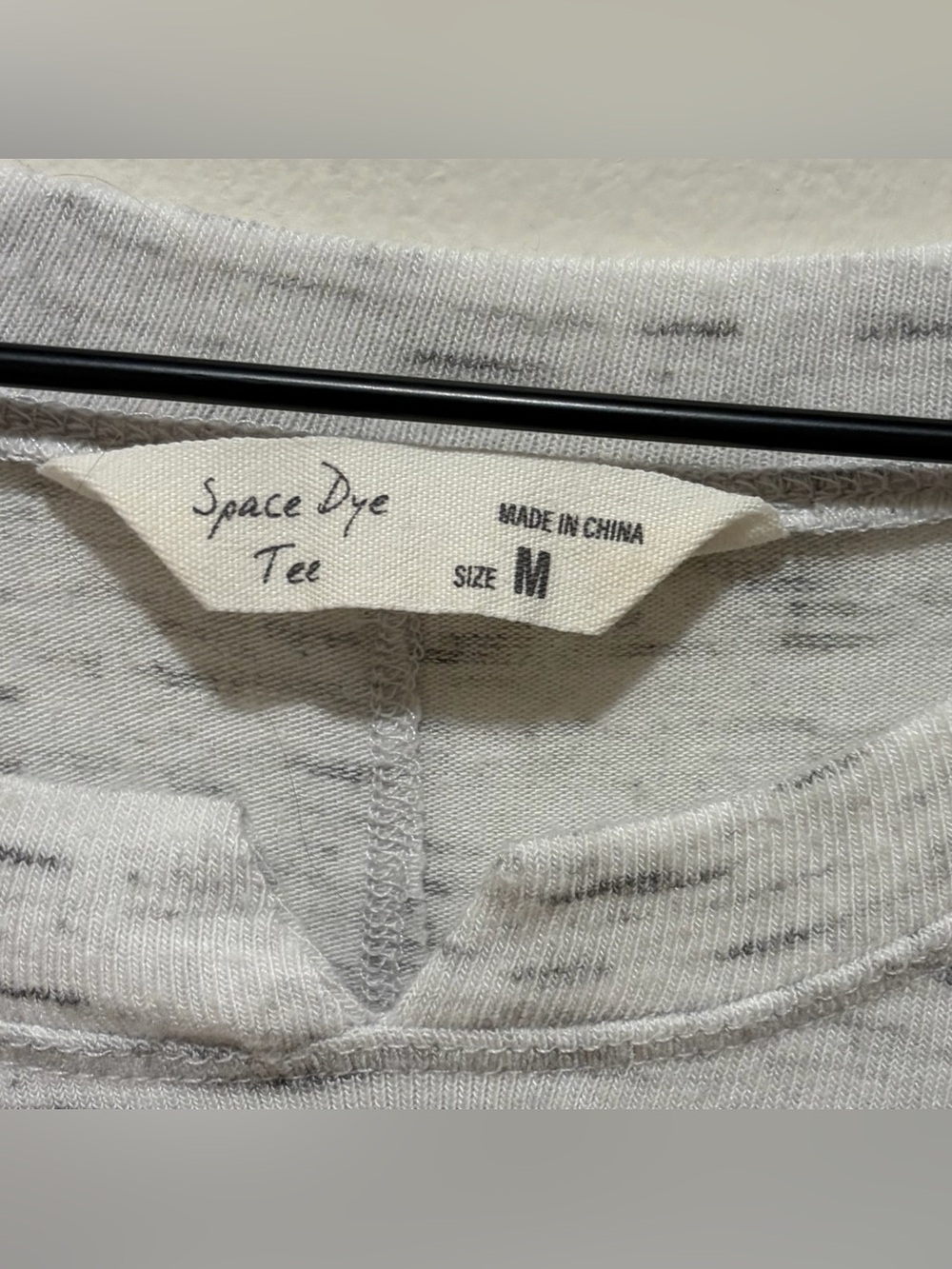 Spring and Mercer Space Dye Tee Heather Gray Long Sleeve Shirt - Women’s Medium - Picture 4 of 7
